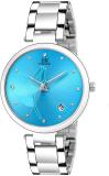 IIK Collection IIK-2055W-DT Watches for Women Round Day Date Functioning Dial Metal Silver Bracelet Chain Analog Watch  - For Girls