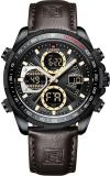 NAVIFORCE 9197 Fashion Sport Quartz Analog Digital LED Military Waterproof Wrist Analog- Analog-Digital Watch  - For Men