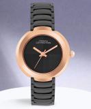 French Connection Round Dial Round Black Dial Analog Watch  - For Women