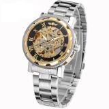 Forsining Hour Glass Automatic Mechanical Unisex Self-Winding Automatic Mechanical Gold Analog Watch  - For Men & Women