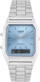 CASIO AQ-230A-2A1MQYDF Vintage Blue Dial Silver Stainless Steel Band Analog-Digital Watch  - For Men & Women