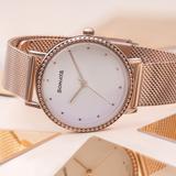 SONATA Sonata 2 Quartz White Dial Rose Gold Stainless Steel Strap Watch Analog Watch  - For Women