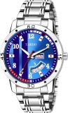 Tarido 1964 day&date- Standard blue dial stainless steel strap day & date working wrist Analog Watch  - For Men