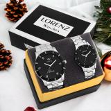 LORENZ AM-2A Lorenz Black Dial Couple Watch Combo- AM-2A Analog Watch  - For Men & Women