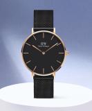 DANIEL WELLINGTON Daniel Wellington Petite Ashfield 36mm Petite Ashfield Black color Round - 36 mm diameter Analog Watch  - For Men & Women