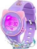 Time Up Printed Strap Kitty Style Printed Cartoon Night Light & Alarm Waterproof Kids(5-13 Years) Digital Watch  - For Boys & Girls