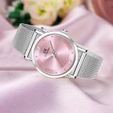 IIK Collection IIK-2080W Watch for Women Round Pink Dial Silver Stainless Steel Bracelet Chain Girls Analog Watch  - For Women