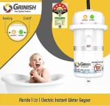 Grinisha 1 Litres 1L Instant Water Heater (Portable Geyser, Electric Geyser, White)