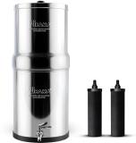 Rama 24-Litre Storage Includes 2 Carbon Candles and Stainless Steel Tap 24 Litres Gravity Based Water Purifier (Silver)