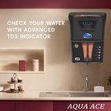 Aqua Ace Copper ZINC + Ro + UV + UF + TDS Controller/Adjuster RO Water Purifier-12 Liter 12 Litres RO + UV + UF + TDS Control + UV in Tank Water Purifier (Black)