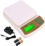 GripIt SF-400 A, 10Kg Weight Machine with Fast Response Sensor for Home Weighing Scale (White)