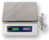 CHHOKRA 30kg x 1g , Electronic Chargeable Front & Back Green Display, SS Pan size 10x12" Weighing Scale (White)