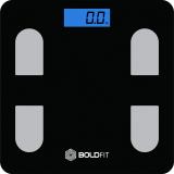 BOLDFIT Weight Machine for Human Weight Digital Weighing Scale (Black)