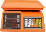 Skeisy NEW PRICE COMPUTING DOUBLE DISPLAY KITCHEN SCALE UP TO 40KG/1GM AND ADAPTOR Weighing Scale (Orange)