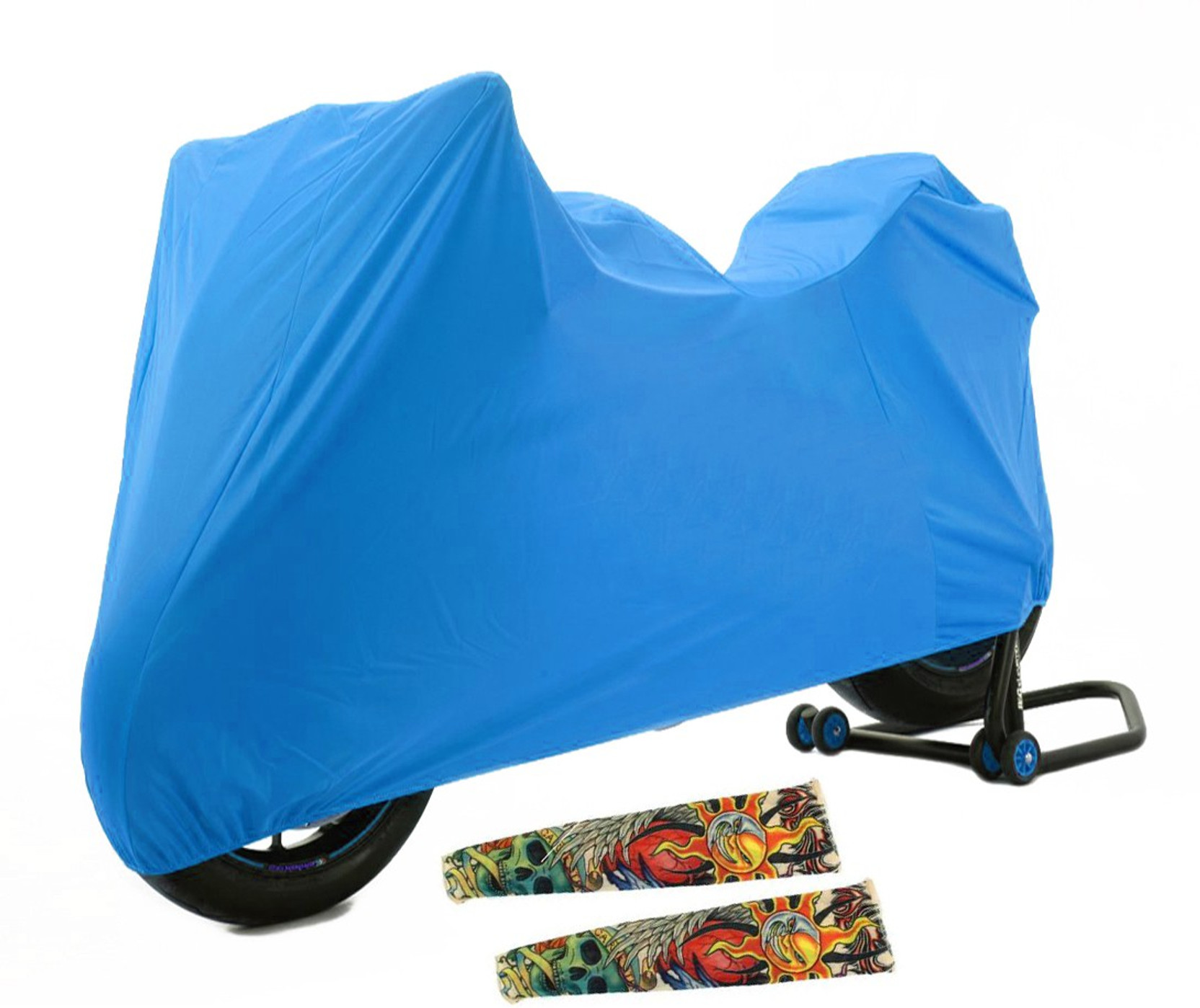 Aazo 1 Hero Glamour Blue Cover 1 With Arm Sleeves Combo Price In