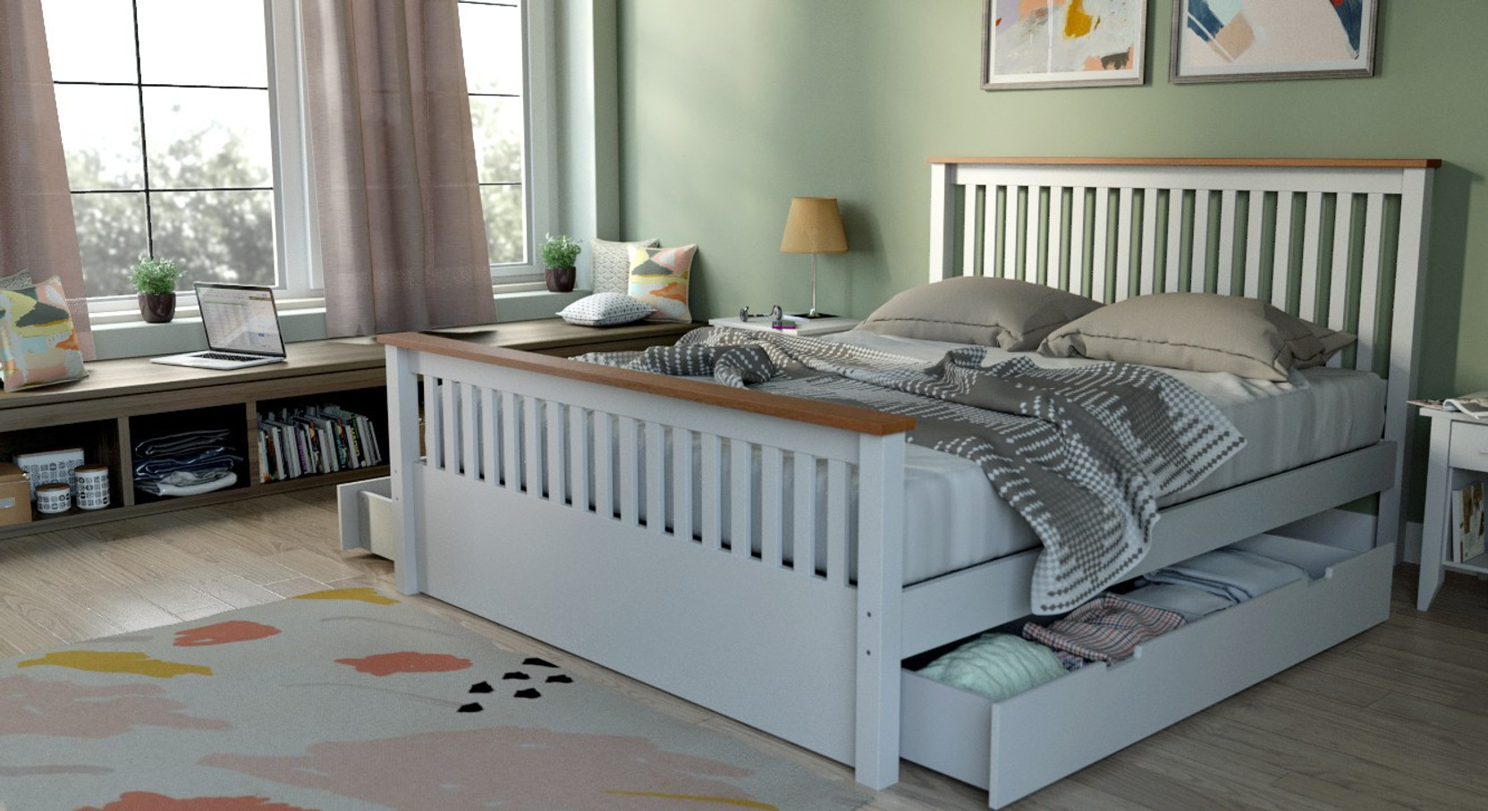 Urban Ladder Athens Solid Wood Queen Drawer Bed Price In