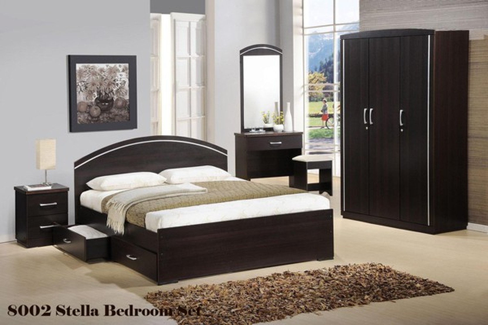 Dummy Brand 2 Engineered Wood Bed Side Table Wardrobe Price In