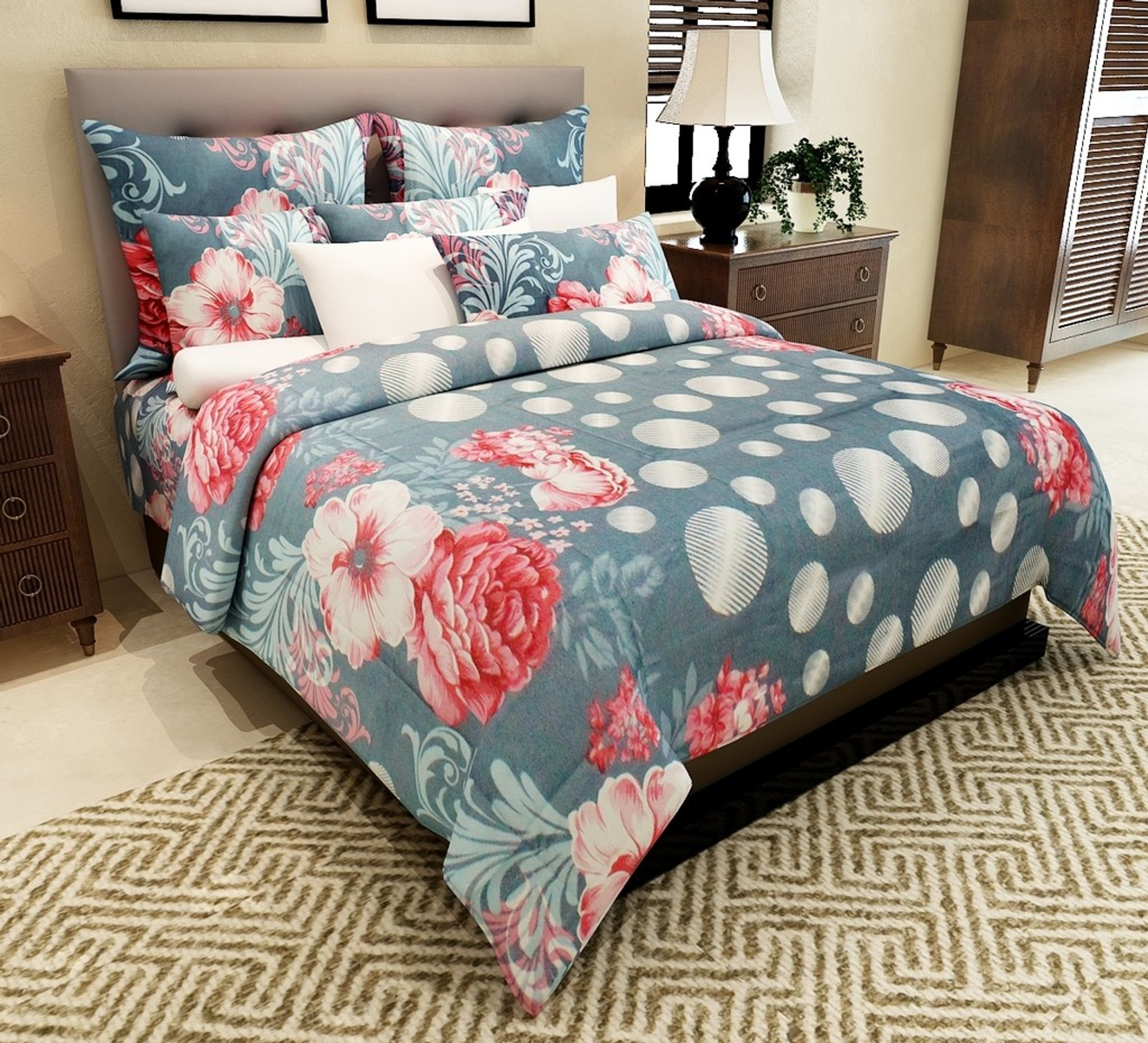 Home Candy Cotton Floral Double Bedsheet Buy Home Candy Cotton Floral