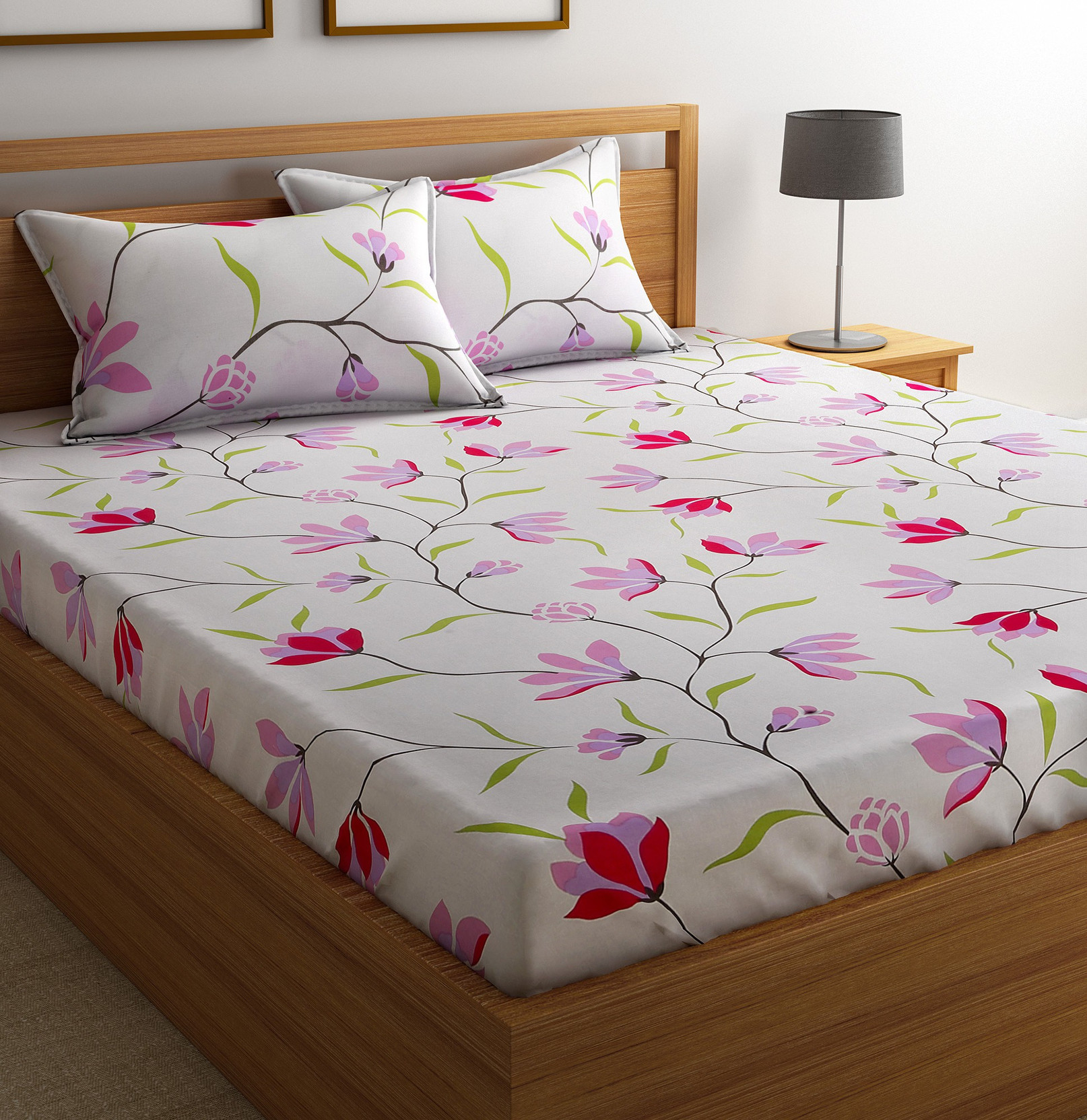 Flipkart SmartBuy Cotton Floral Double Bedsheet Buy Flipkart SmartBuy