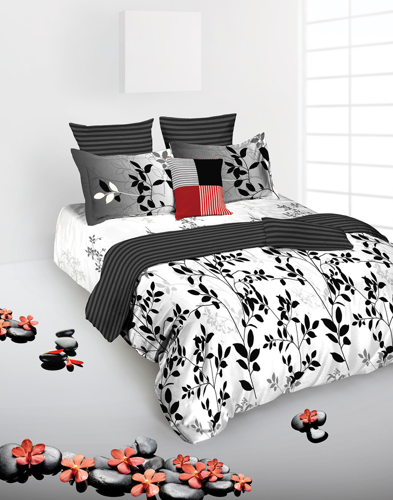 Tangerine Cotton Floral Double Bedsheet Buy Tangerine Cotton Floral Double Bedsheet Online at