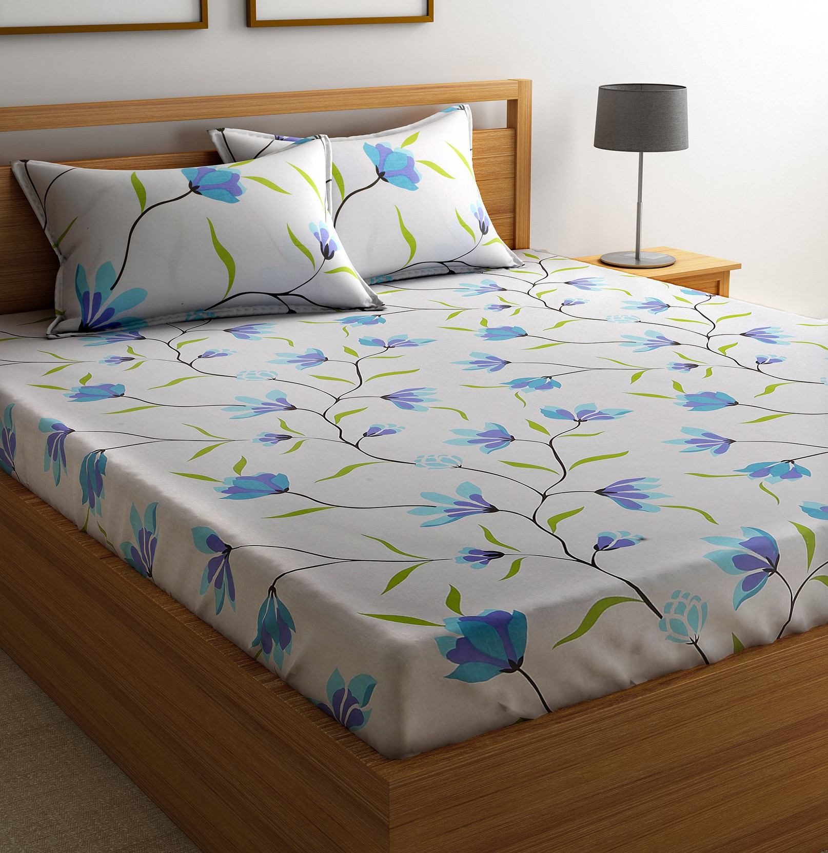 Flipkart SmartBuy Cotton Floral Double Bedsheet Buy Flipkart SmartBuy