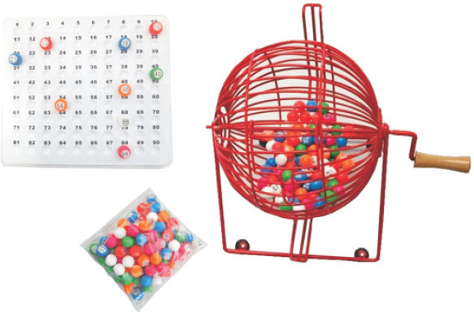 TambolaBingo Supermarket Bingo Cage Set Board Game Bingo Cage Set