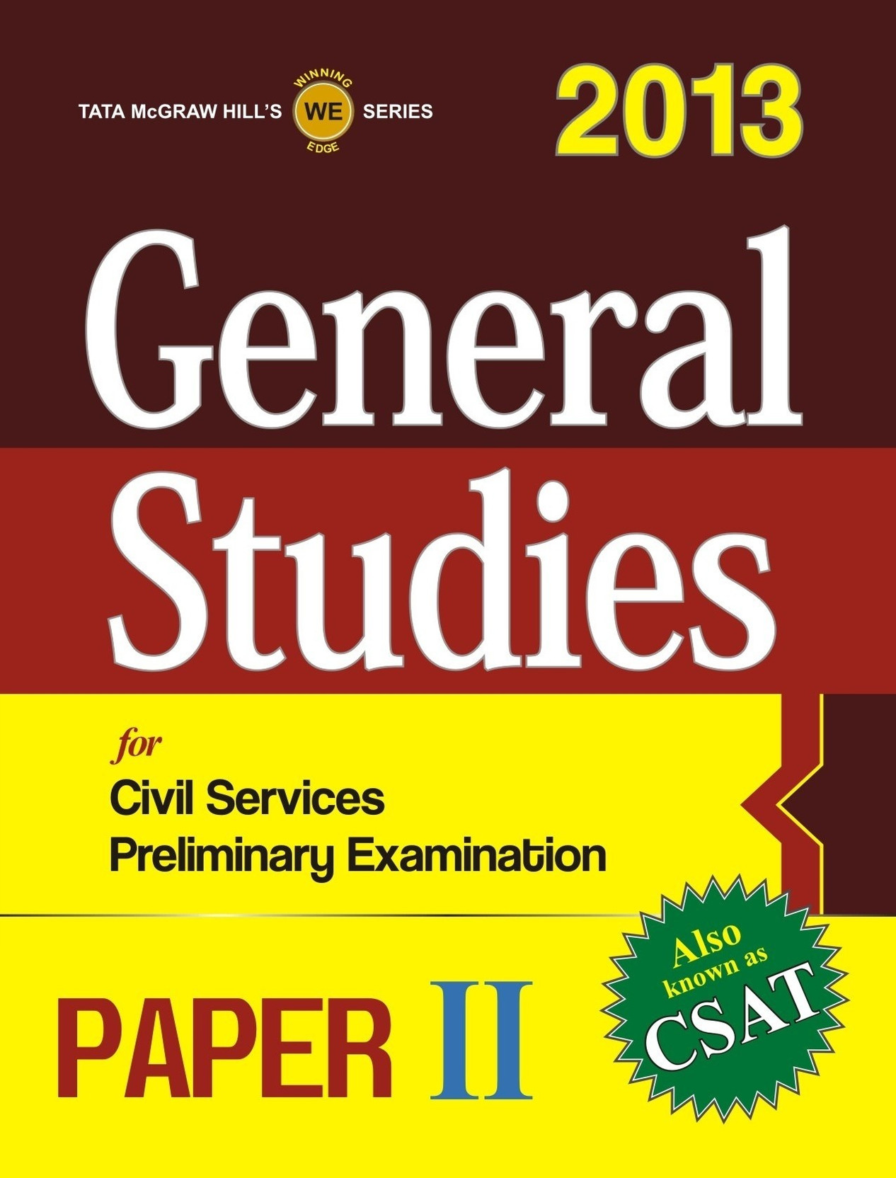 CSAT General Studies for Civil Services Preliminary Examination 2013