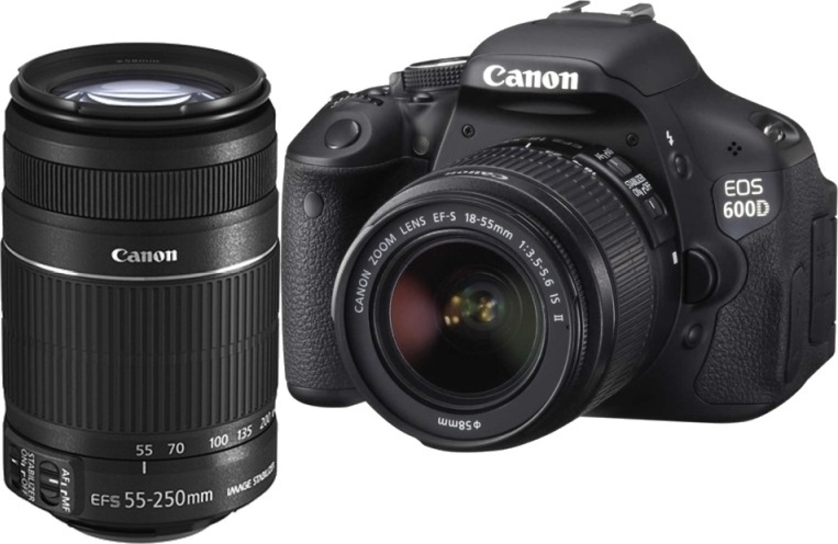 Flipkart.com | Buy Canon EOS 600D (Body with EF-S 18-55 mm IS II & EF-S ...