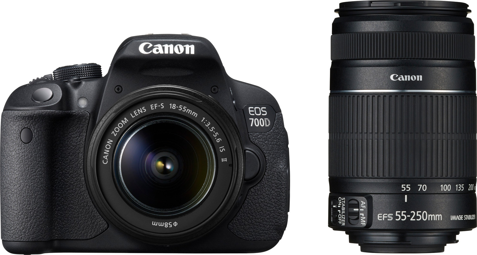 Canon EOS 700D DSLR Camera (Body with EF S18 - 55 mm IS II and EF S55 ...