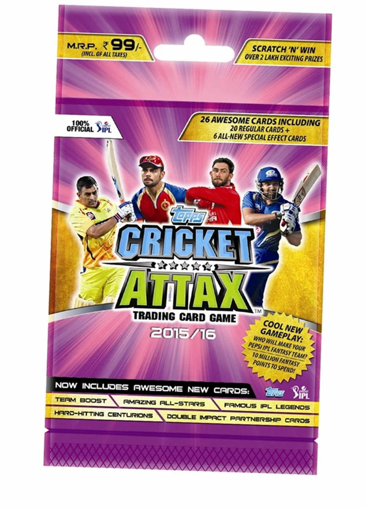 Topps Cricket Attax IPL 2015/16 Multipack Cricket Attax IPL 2015/16 Multipack . shop for Topps