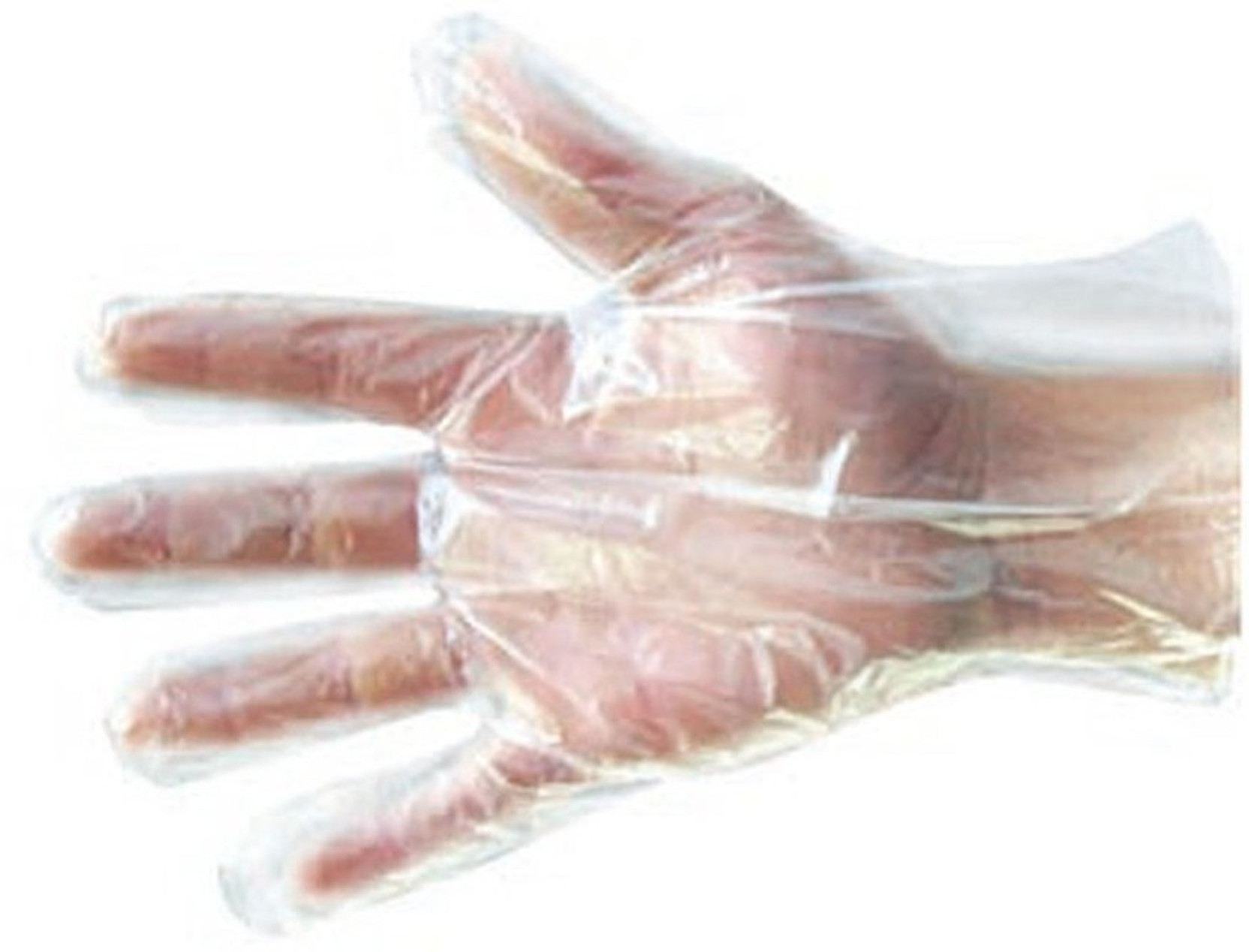 Rudham Disposable Polythene Transparent Clear Plastic Kitchen Gloves