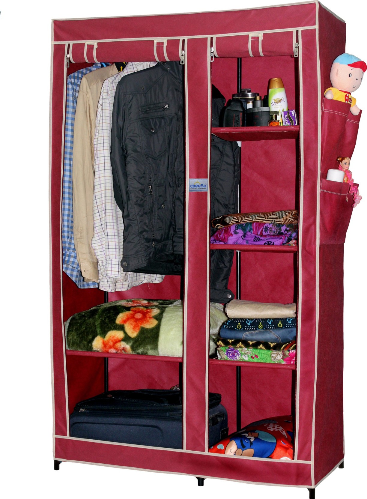 CbeeSo Carbon Steel Collapsible  Wardrobe  Price in India 