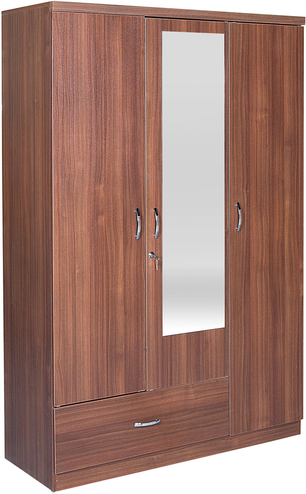 HomeTown Ultima 3 Door With Mirror Rwlnt Engineered Wood Almirah Price