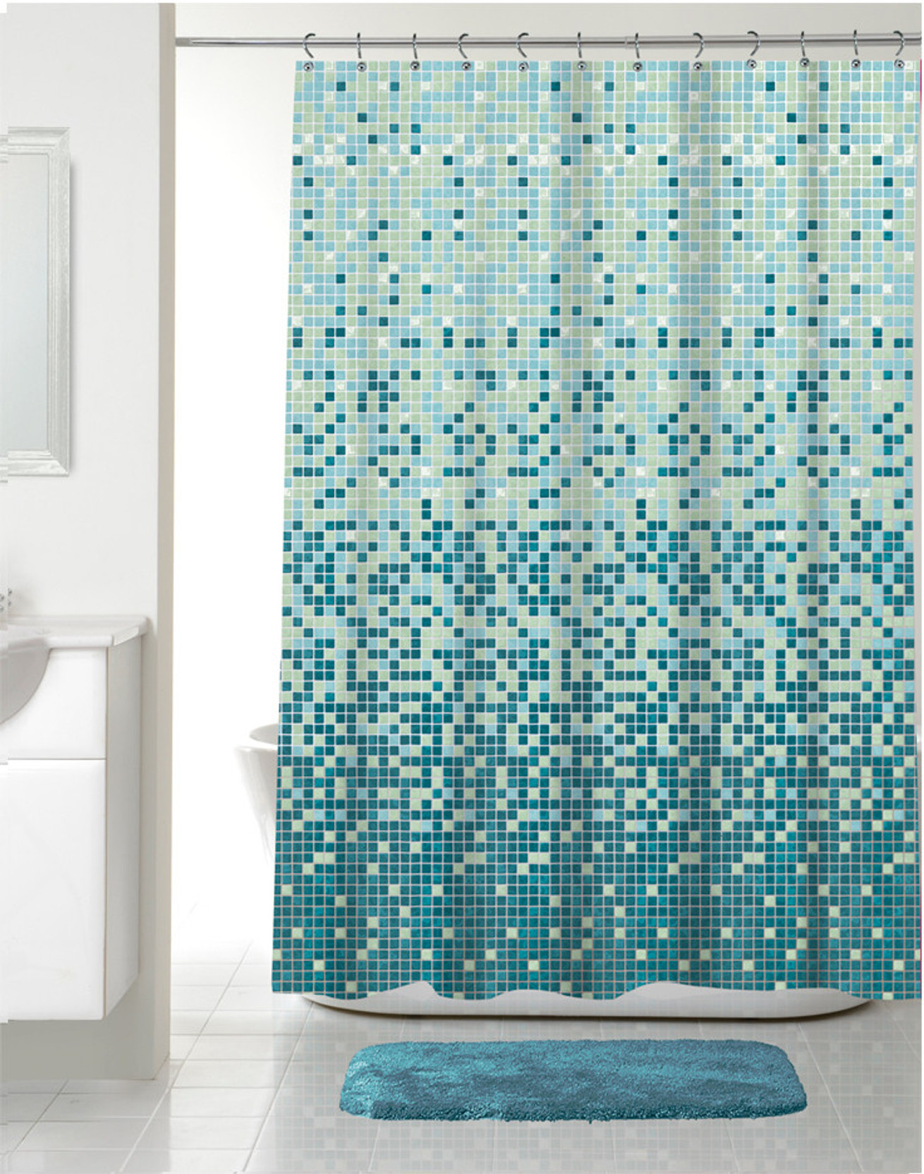 Stellar Home Usa 200 Cm 7 Ft Pvc Shower Curtain Single Curtain