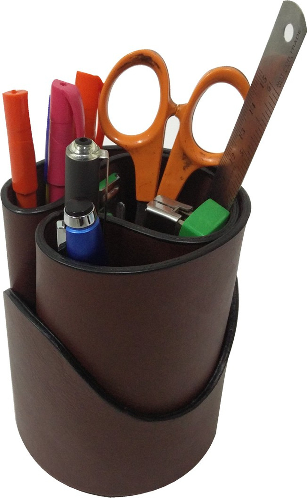 Essart 1 Compartments Leather Desk Accessories