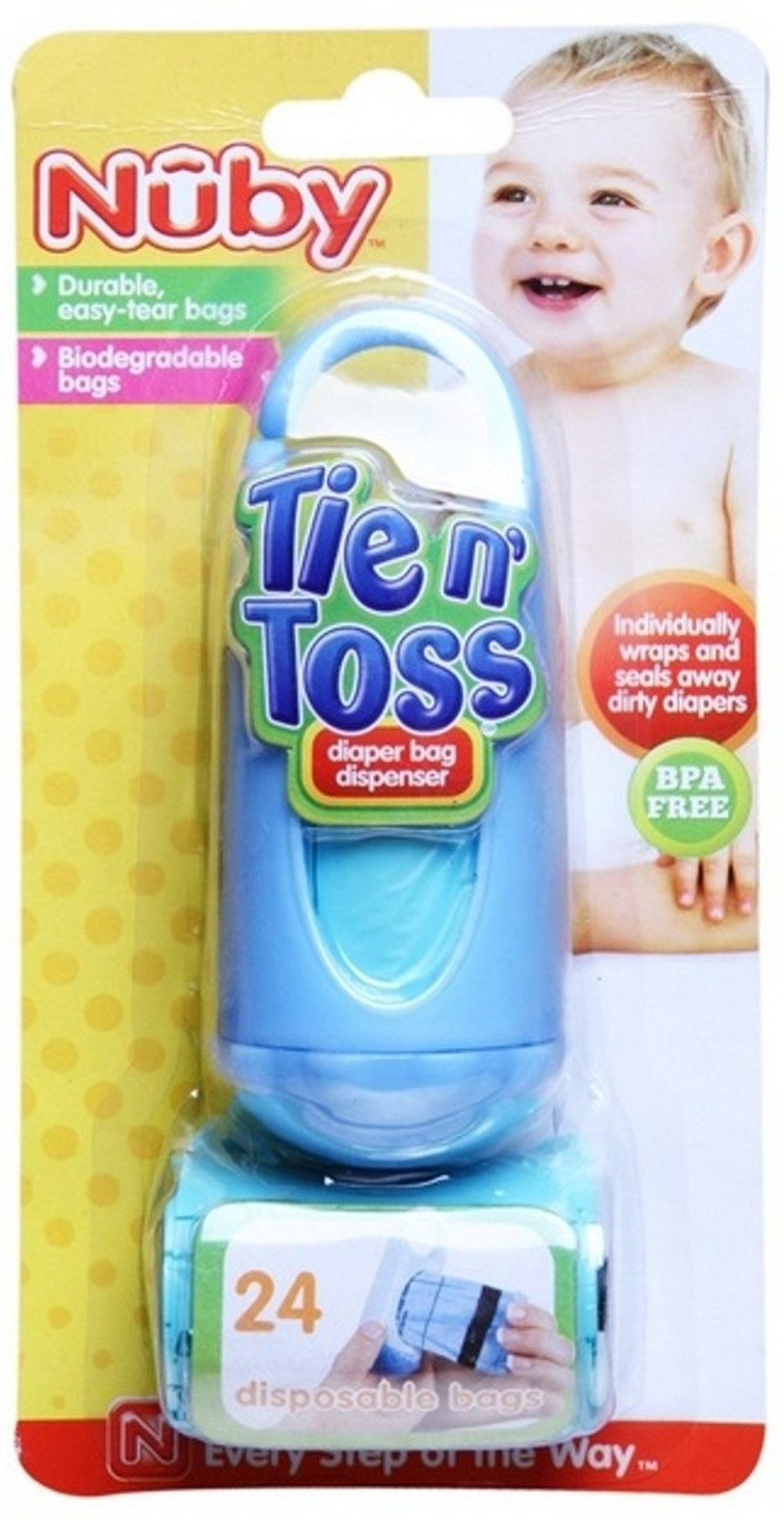 Nuby Tie n Toss Dirty Diaper Bag Dispenser Disposable Diaper Bag Buy Baby Care Products in