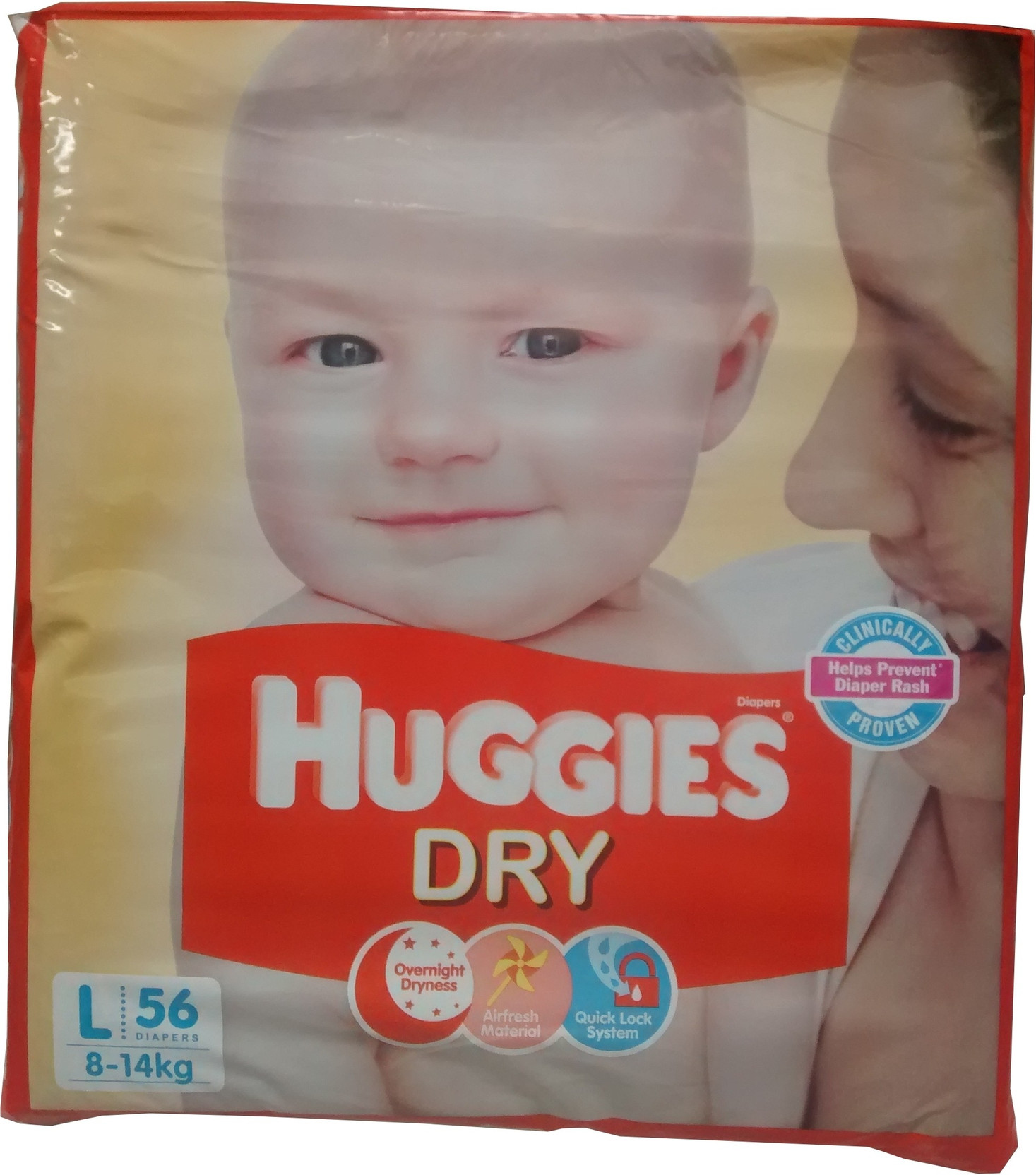 Huggies New Dry Diaper L Buy 56 Huggies Cottonlike Inner and Outer