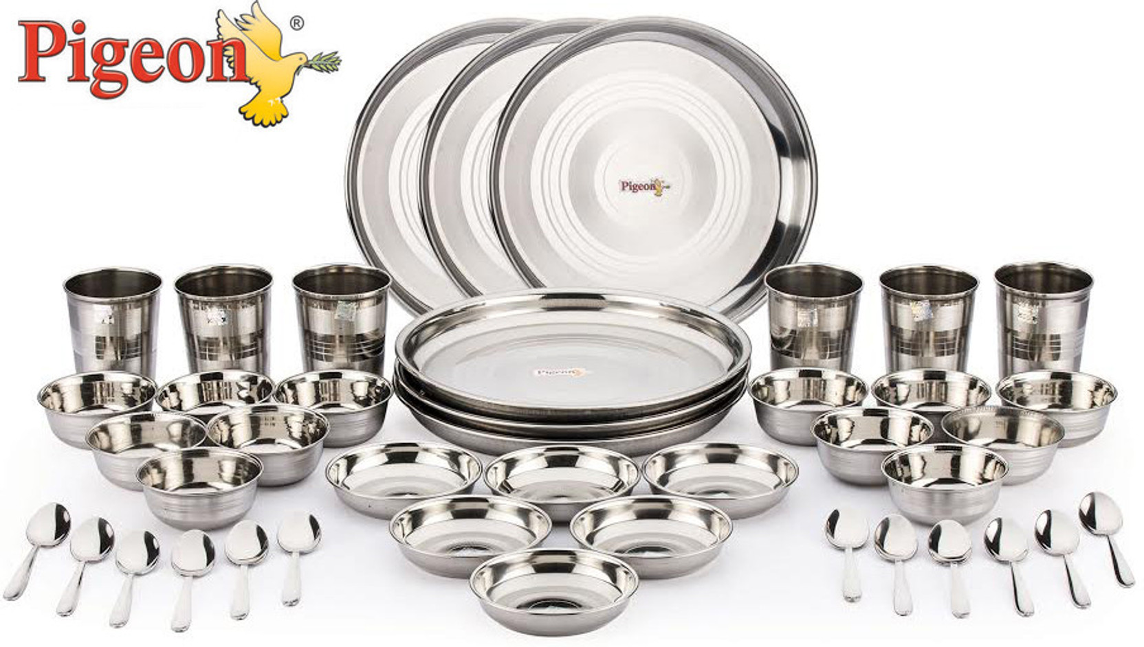 Pigeon Lunch Set Pack of 42 Dinner Set Price in India Buy Pigeon