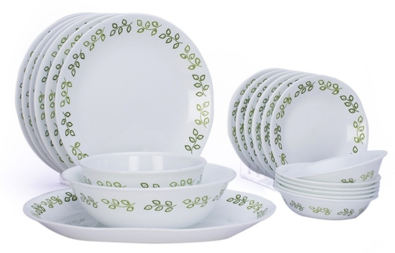 CORELLE Neo Leaf Pack of 21 Dinner Set Price in India - Buy CORELLE Neo