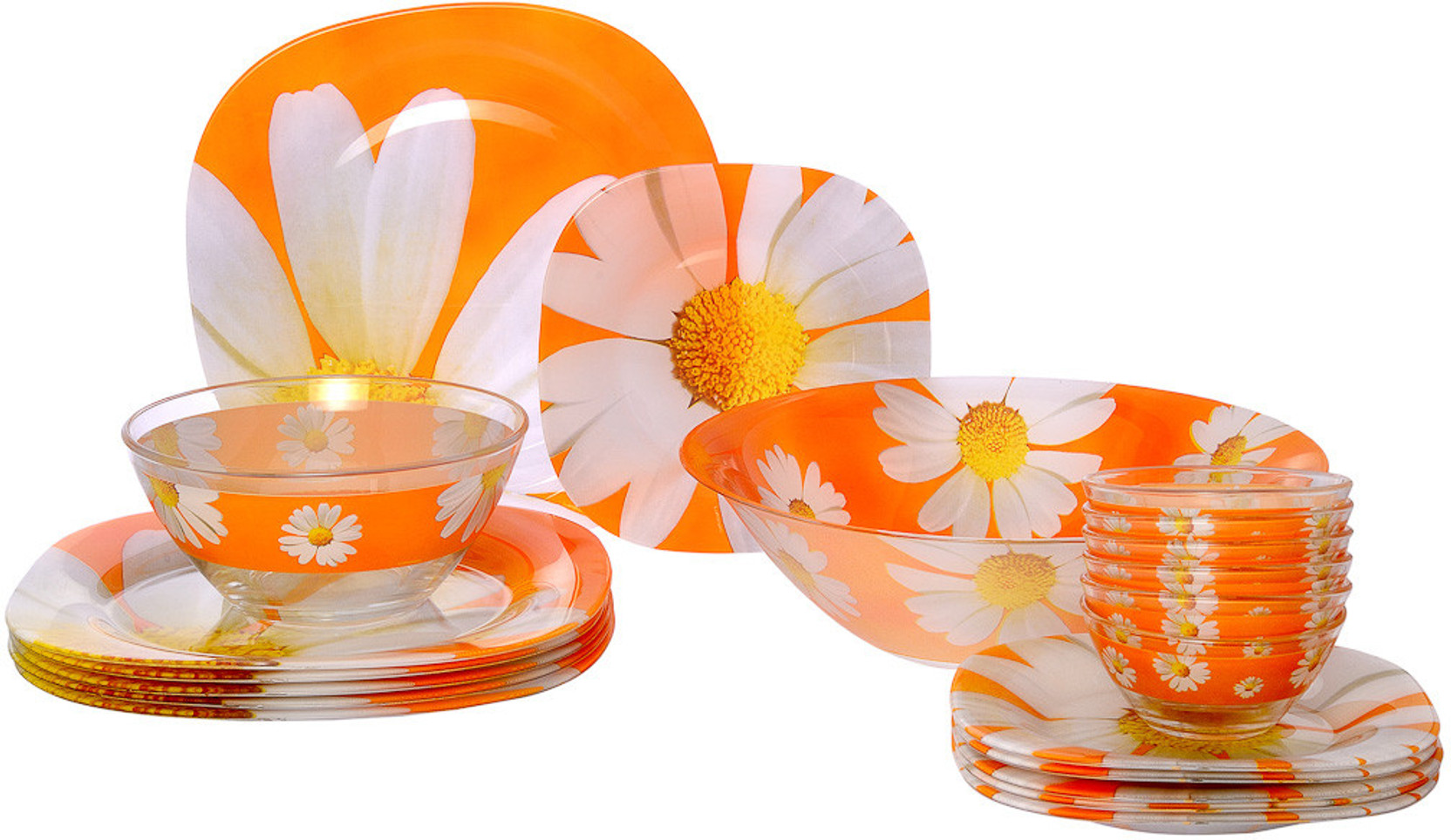 LUMINARC Carina Paquerette Melon Pack of 20 Dinner Set Price in India