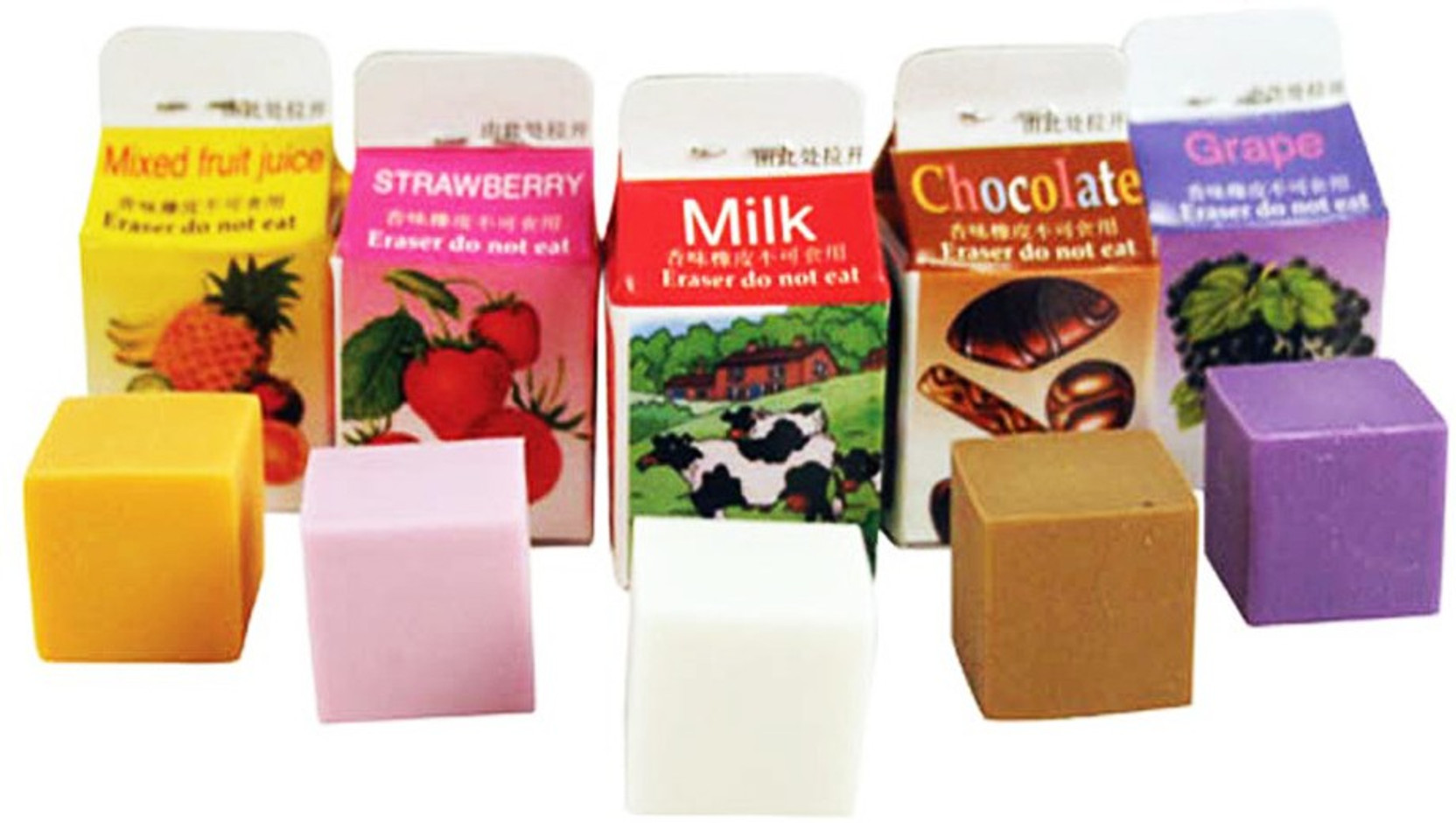 Kikkerland USA Scented Eraser Milk packaging NonToxic