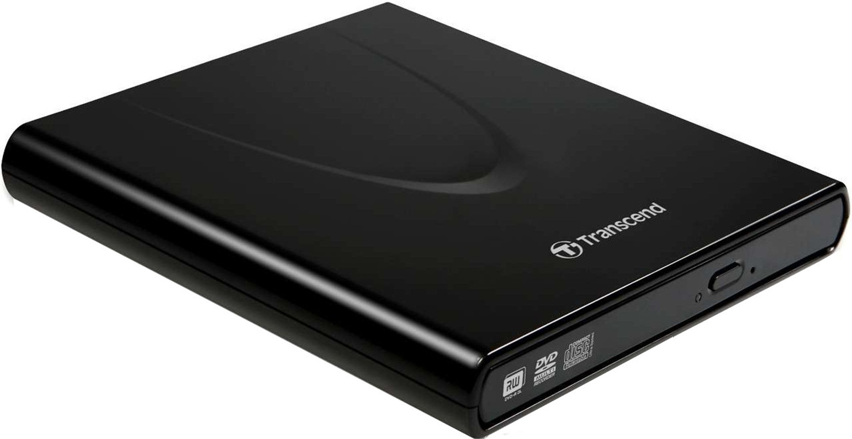 Transcend Slim Portable CD/DVD Writer (Black) Transcend