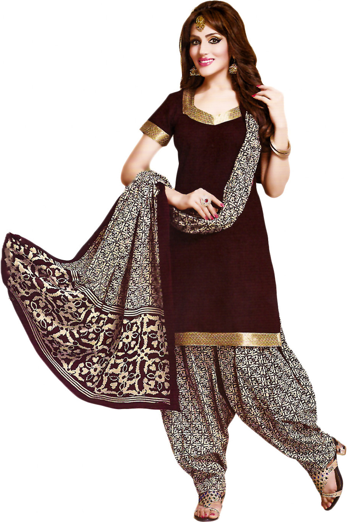 Jevi Prints Cotton Printed Salwar Suit Dupatta Material Price in India - Buy Jevi Prints Cotton