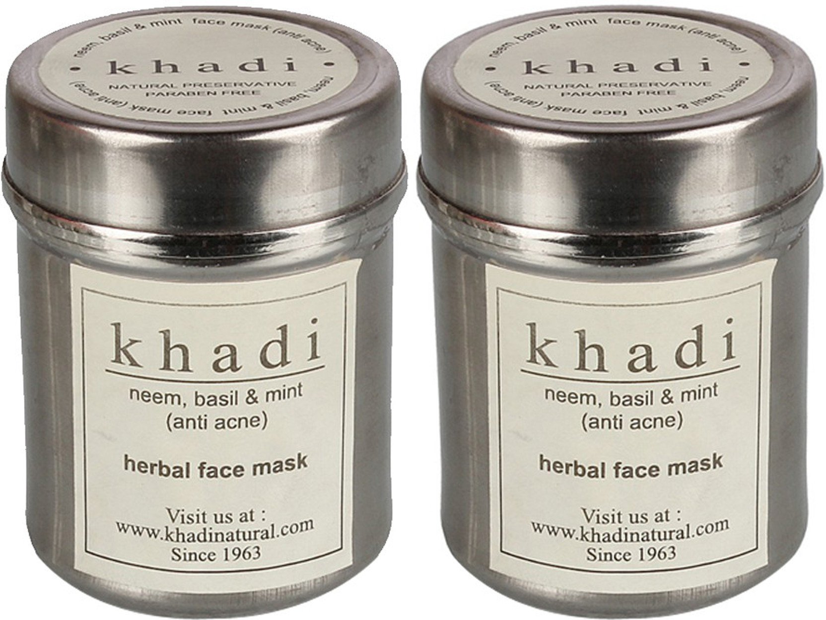 Khadi Natural Neem, Basil and Mint Face Mask (Twin Pack) Price in