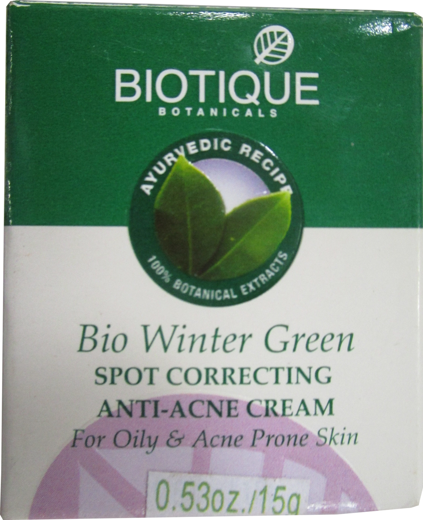 Biotique Bio Winter Green Spot Correcting AntiAcne Cream Price in