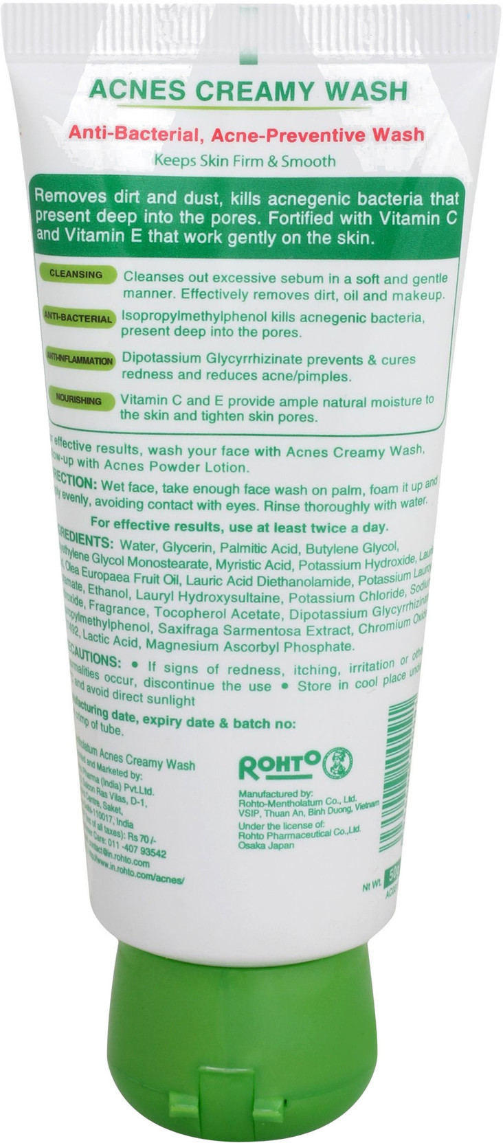 Mentholatum Acnes Clear Whitening Face Wash Review Mentholatum