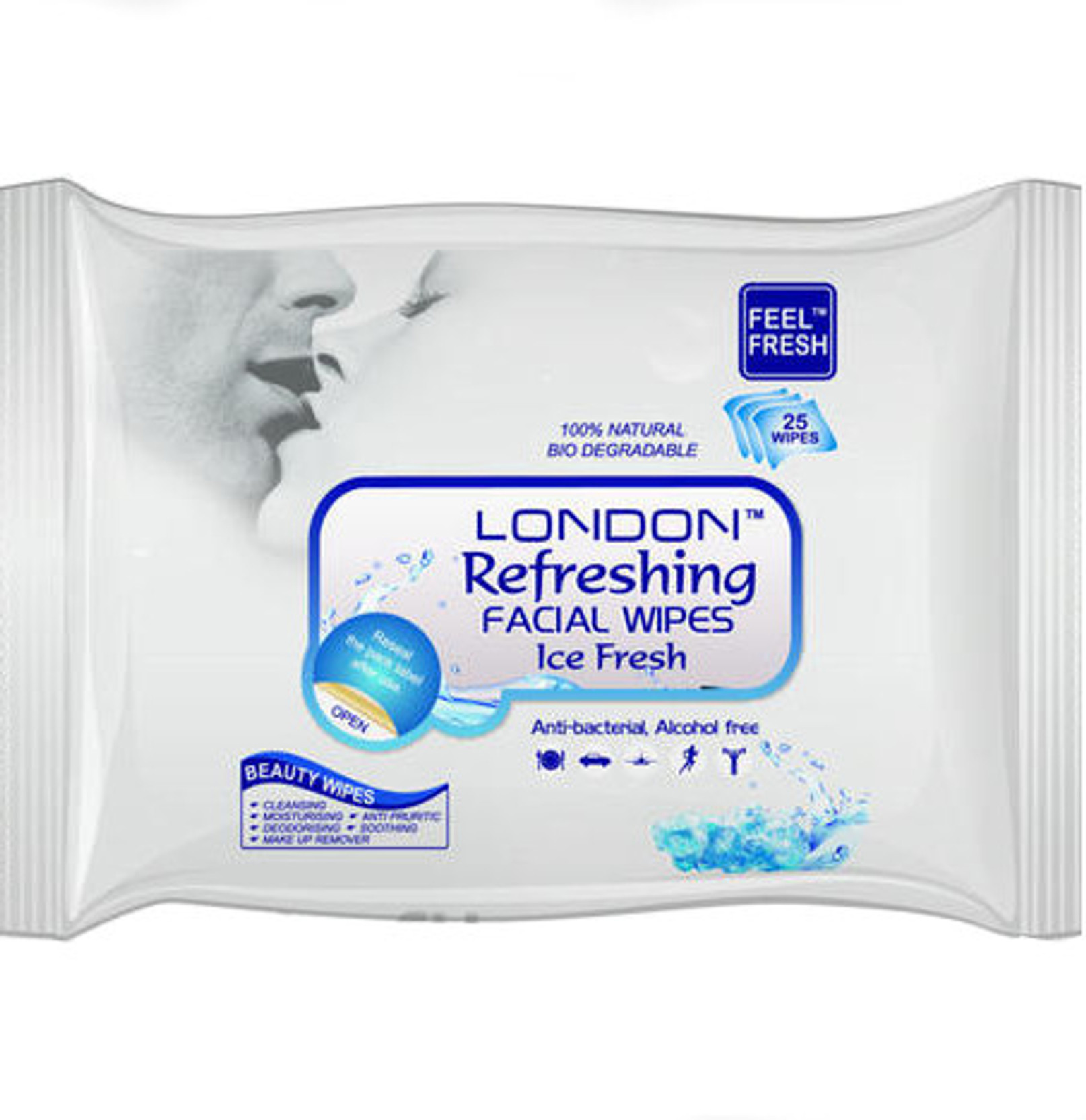London Refreshing Facial Wipes Ice Fresh Price in India, Buy London