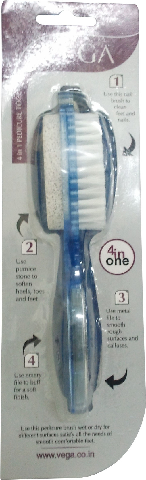 Vega Pedicure Foot Scrubber (4 in 1) PD02 Price in India, Buy Vega