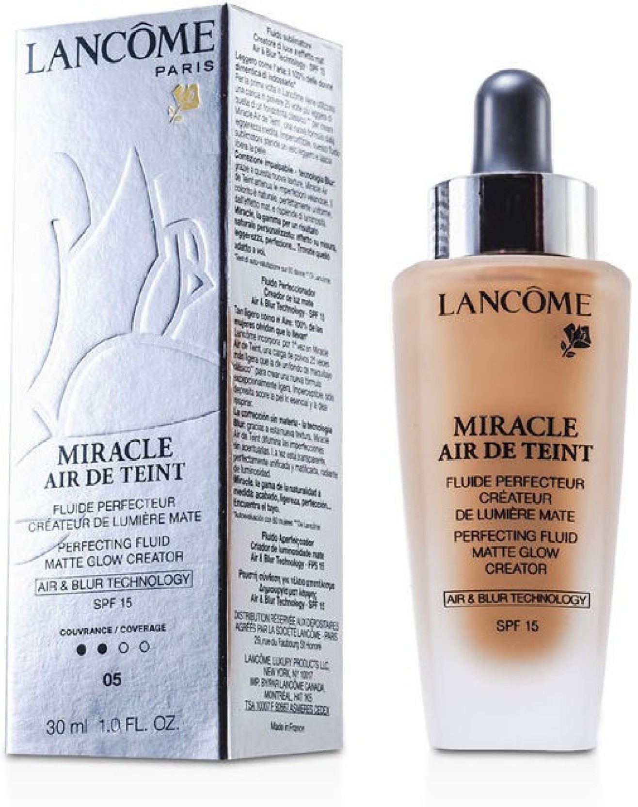 Lancome Miracle Air De Teint Perfecting Fluid Spf 15 Foundation