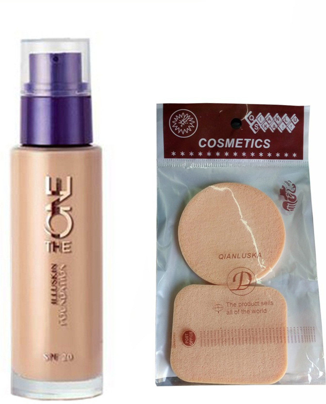 Oriflame Sweden THE ONE ILLUSKIN FOUNDATION WITH COMPACT SPONGES